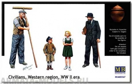 Набор фигурок MB3567 Мирные жители, Европа (2МВ), фигуры Master Box (MB)