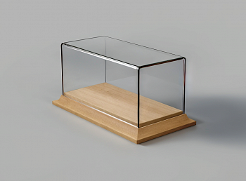 LCB002D Бокс акриловый для танков 1/72 175х80х80 на деревянном основании