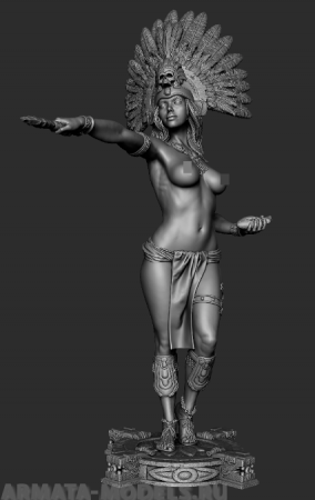 CHM-120.003. Миры Фэнтези: Жрица. 120 мм. Материал - смола. Chronos Miniatures