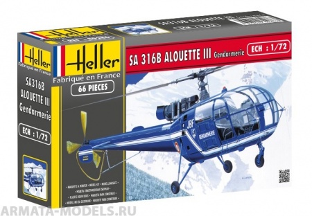 80286HL Вертолет  Алуэтт III (1:72) Heller
