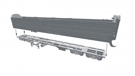 AM87001 Вагон БЖРК Молодец, 1/87 Arma Models