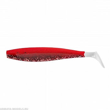 Виброхвост Trofey 5.5"/14см Red Sparkles WT 4шт. (HS-25/1-034) Helios