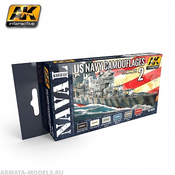 AK5020 Набор акриловых красок US NAVY CAMOUFLAGE VOL. 2