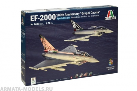 1406ИТ САМОЛЕТ EF-2000 100th Anniv.GRUPPI CACCIA Italeri