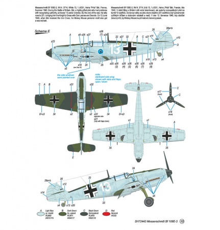 SH72443 Messerschmitt Bf 109E-3 Special Hobby