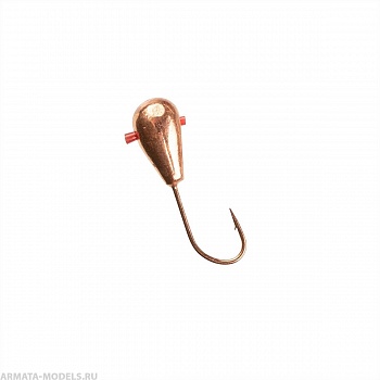 Мормышка вольф Капля спорт с отв.4мм 1гр Cu с кемб (MWC-3740-Cu) Helios( цена указана за упаковку, в количестве 10шт.)