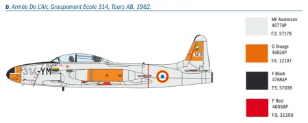 1444ИТ Самолет T-33A SHOOTING STAR Italeri