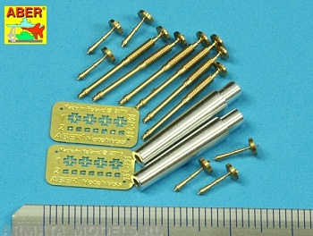 ABR-35-L-197  Дополнения для  Barrels for British WWI Tank Mk.V (Male, Female or Hermaphrodite) for 6 pdr (57mm) gun x 2pcs. 8mm Hotchkiss m.1909 x 6pcs. для Takom model 1/35 ABR-35-L-197  Дополнения для  Barrels for British WWI Tank Mk.V (Male, Female or Hermaphrodite) for 6 pdr (57mm) gun x 2pcs. 8mm Hotchkiss m.1909 x 6pcs. для Takom model 1/35