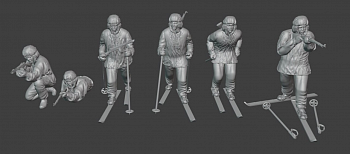 HE-72145 Миниатюра лыжники