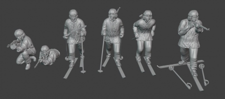 HE-72145 Миниатюра лыжники Hobby Expert