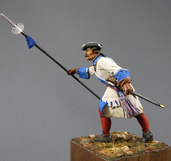 CHM-54106. Офицер армейских пехотных полков, Россия 1710-20 гг. Материал - смола.