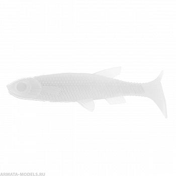 Виброхвост Nelma 3.15"/8 см White 6шт. (HS-26-001) Helios