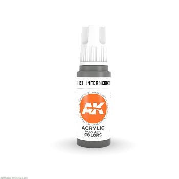 AK11163 Краска акриловая Intermediate Blue 17ml