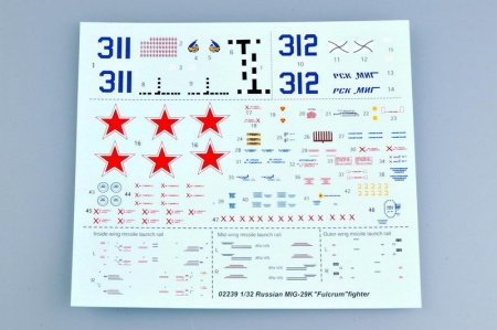 02239P Aircraft -Mig-29K Fulcrum Fighter Trumpeter