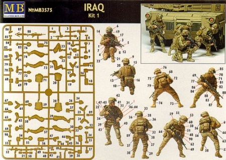 MB3575 Армия США в Ираке, фигуры Master Box (MB)