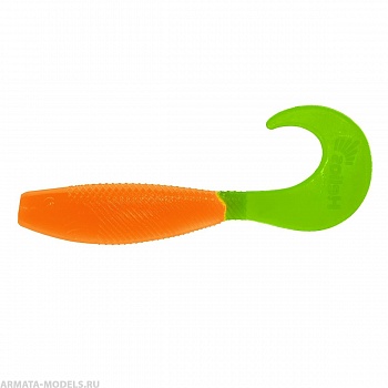 Твистер несъедоб. Hybrid 2,75''/7,0 см Orange & Green 100шт. (HS-13-025-N) Helios( цена указана за упаковку, в количестве 100шт.)