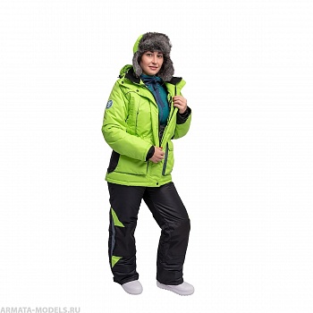 Костюм зимний ZABAVA 5/5 К, лайм/черный р.3XL (T-KSZA-3XL-54/170) Helios