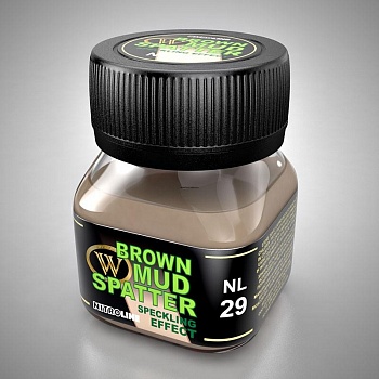 NL-29 Жидкая брызги коричневой грязи. спеклинг эффект