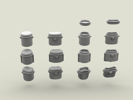 3115SOGA Набор японских котелков. SOGA Miniatures