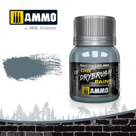 AMIG0603 Ammo Mig Краска акриловая DRYBRUSH  Basalt Grey