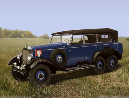 35532 Typ G4 (W31) с раскрытым тентом Германский пассажирский автомобиль II МВ ICM 35532 Typ G4 (W31) с раскрытым тентом Германский пассажирский автомобиль II МВ ICM