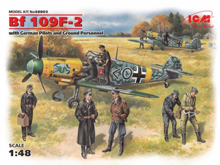 48803 Bf 109F-2 с немецкими лётчиками и наземным персоналом ICM 48803 Bf 109F-2 с немецкими лётчиками и наземным персоналом ICM