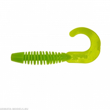 Твистер несъедоб. Din 3,11''/7,9см Lime 100шт. (HS-33-008-N) Helios( цена указана за упаковку, в количестве 100шт.)