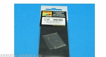 ABR-A48-003  Дополнения для  Set of 4 barrels tips for German 7,92 mm MG 17 aircraft machine guns для  1/48 ABR-A48-003  Дополнения для  Set of 4 barrels tips for German 7,92 mm MG 17 aircraft machine guns для  1/48