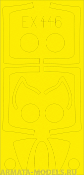 EX446ED Окрасочная маска TF-9J 1/48 EX446ED Окрасочная маска TF-9J 1/48