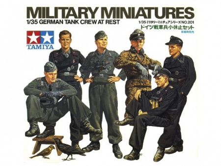 Набор фигурок 35201 Немецкий танковый экипаж на отдыхе 6 фигур Tamiya