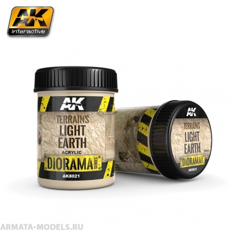 AK-8021 Текстурная паста TERRAINS LIGHT EARTH - 250ml (Acrylic)