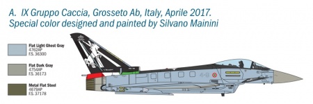 1406ИТ САМОЛЕТ EF-2000 100th Anniv.GRUPPI CACCIA Italeri