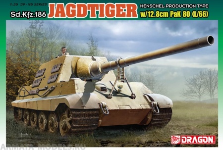 6827Д САМОХОДКА Ягдтигр (JAGDTIGER) w/12.8cm PaK80 (L/66) Dragon