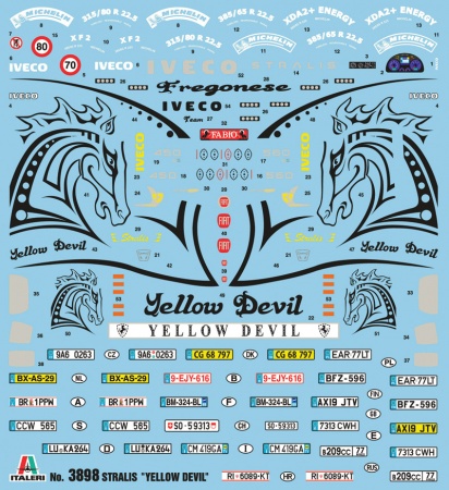 3898ИТ Грузовик Iveco Stralis Yellow Devil Italeri