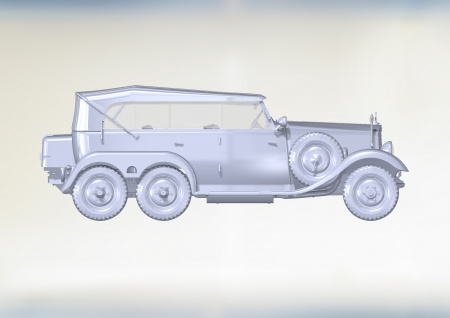 35532 Typ G4 (W31) с раскрытым тентом Германский пассажирский автомобиль II МВ ICM 35532 Typ G4 (W31) с раскрытым тентом Германский пассажирский автомобиль II МВ ICM