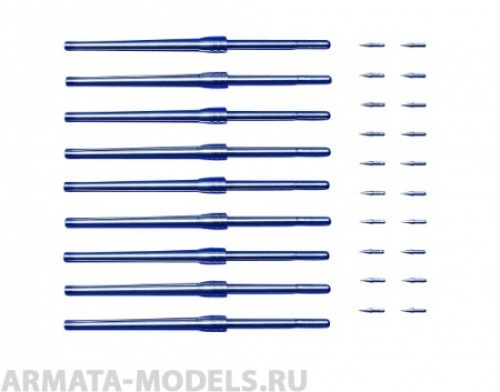 12643T Набор металлических орудийных стволов калибра 46см для Ямато ( в комплекте 9 стволов и 20 снарядов) Tamiya