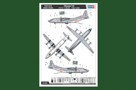 83902 Китайский многоцелевой транспортный самолет Shaanxi Y-8 Hobby Boss