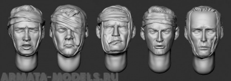 ARM356061 Головы раненых (с волосами) №1 ARMOR35