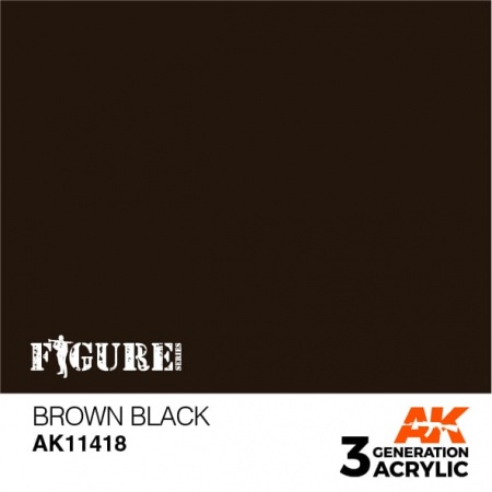 AK11418 Краска акриловая 3Gen Brown Black