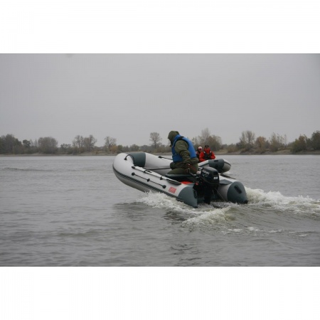 Лодка Алтай А320 белый/серый, надувное дно Тонар