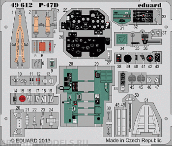49612ED  P-47D S.A. (for Hobby Boss kit) 1/48