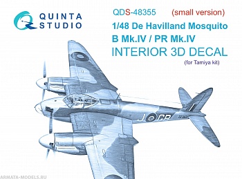 QDS-48355 3D Декаль интерьера кабины DH Mosquito B Mk.IV/PR Mk.IV (Tamiya) (Small version)