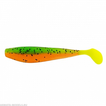 Виброхвост Zander 4"/10,2см Pepper Green & Orange LT 5шт. (HS-36-032) Helios
