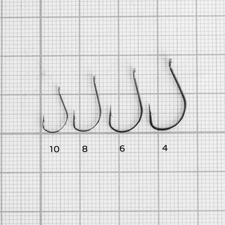 Крючок Pin hook с кольцом №10 цвет BN (10шт) (HS-PH-BN-10) Helios