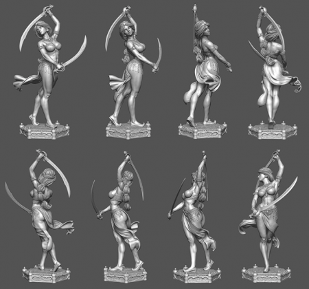 CHM-54369. Миры Фэнтези: Принцесса Аграбы. 54 мм. Материал - смола. Chronos Miniatures