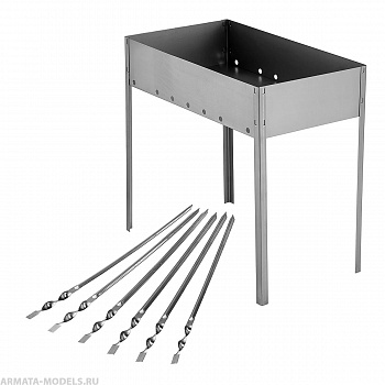 Мангал сборный Helios Light 500x300x500мм, 6 шампуров, сталь 0,7мм (HS-МC.04-Э-1) Helios Мангал сборный Helios Light 500x300x500мм, 6 шампуров, сталь 0,7мм (HS-МC.04-Э-1) Helios