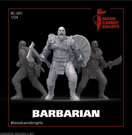 BCK-FC-002 ВАРВАР | Коллекционная миниатюра 75 мм Blood Carrot Knights