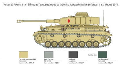 6578ИТ Танк Pz. Kpfw. IV Ausf. H Italeri