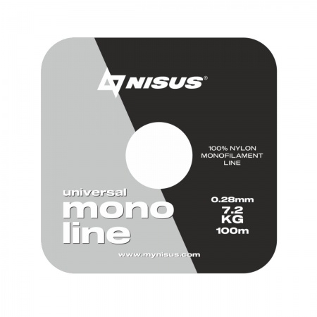 Леска MONOLINE Universal 0,28mm/100m Nylon Transparent (N-MU-028-100) Nisus( цена указана за упаковку, в количестве 10шт.)