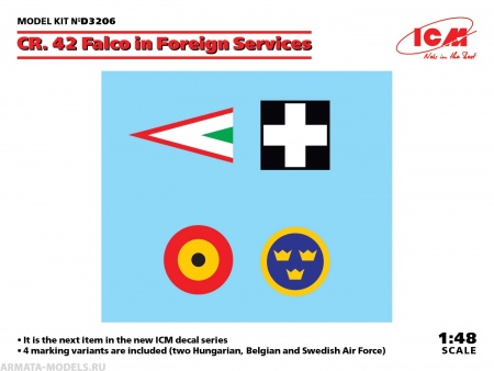 D3206 Декаль CR. 42 Falco на иностранной службе